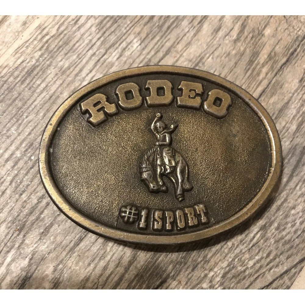 Vintage 1976 Koleaco Vintage RODEO #1 SPORT Limited‎ Edition Metal Belt Buckle